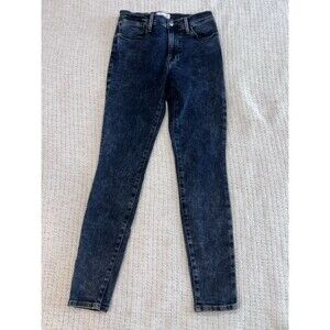FRAME DENIM JEANS LE HIGH SKINNY Sz 27 Blue Acid Wash